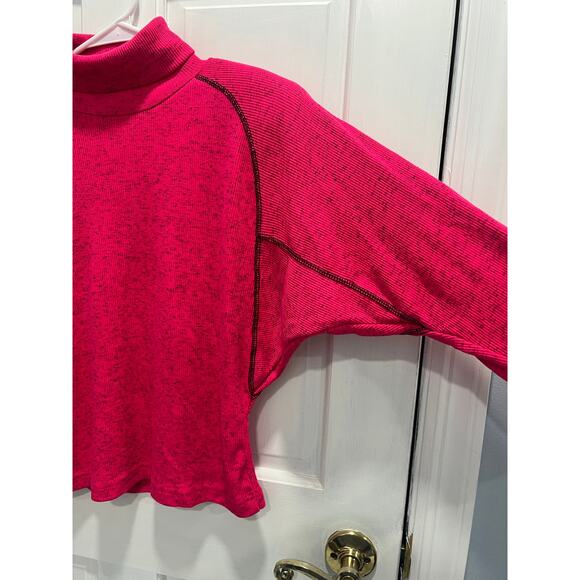 OBERMEYER Vintage Sport Shoulder Pads Hot Pink Turtleneck SIZE SMALL Pre Loved - Picture 3 of 6